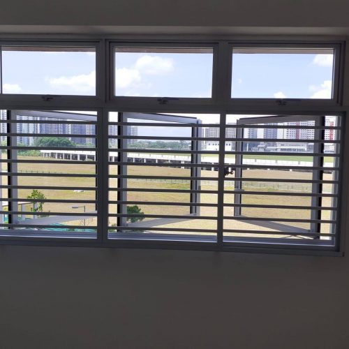HDB Window Grilles Frame with opened windows