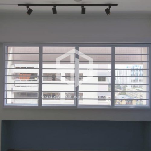 White Window Grilles Frames for HDB houses