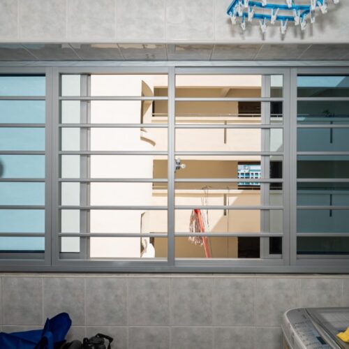hdb window grilles and white frames