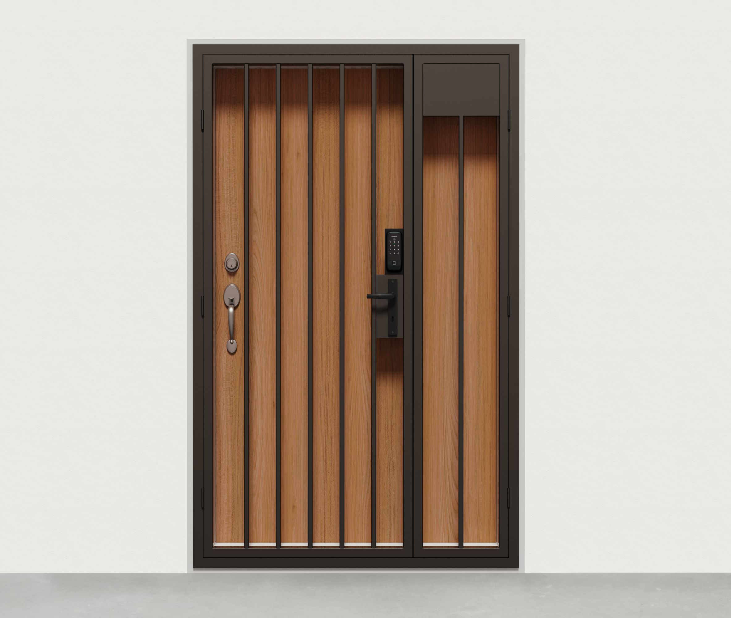 Gate Lock with Fingerprint_Front_Gate_Closed