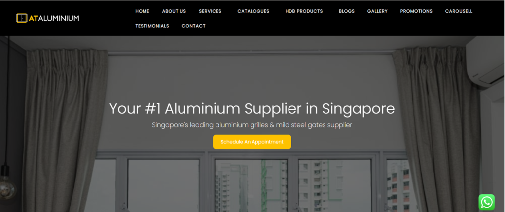 Top window supplier Singapore AT Aluminium