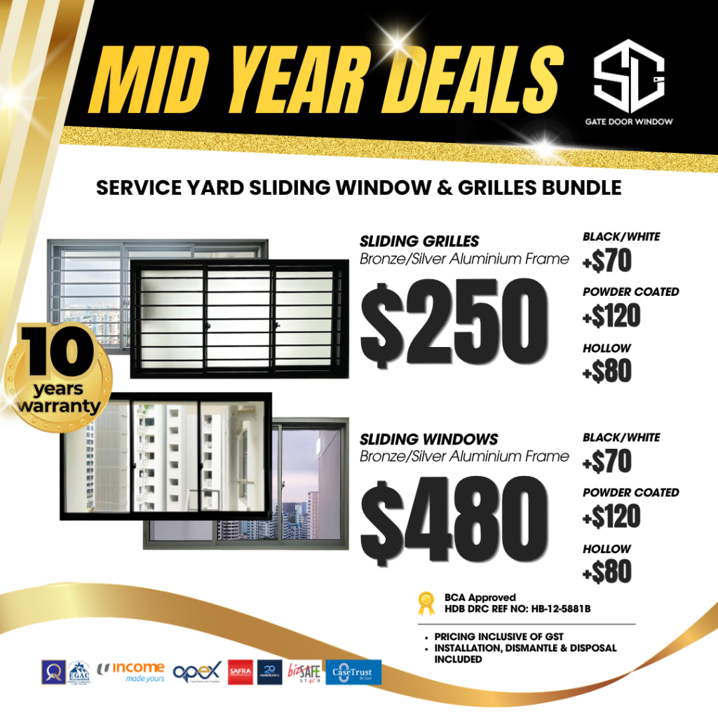 service yard sliding window bundle $250 $458 promotion 10 years warranty
