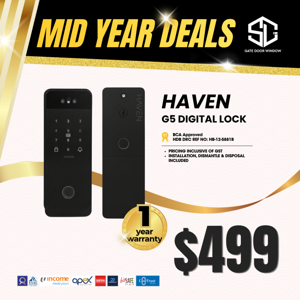 Haven G5 digital gate lock $499 promotion 1 year warranty