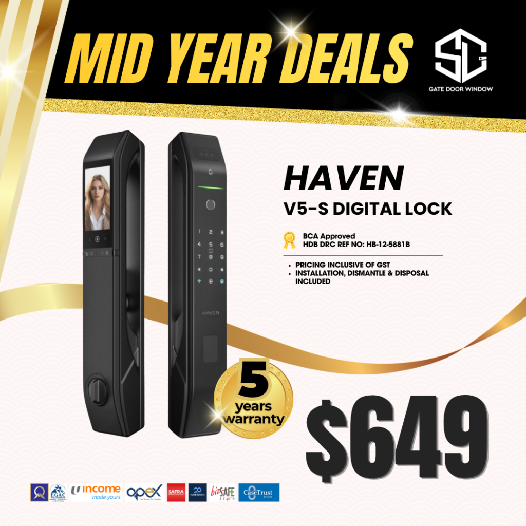 Haven V5-S digital door lock $649 promotion 5 years warranty