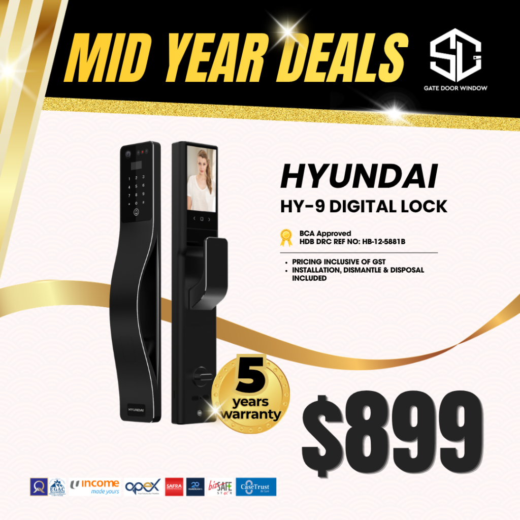 Hyundai HY-9 digital door lock $899 promotion 5 years warranty