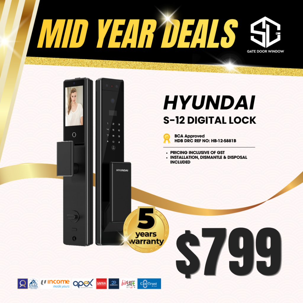 Hyundai S-12 digital door lock $799 promotion 5 years warranty
