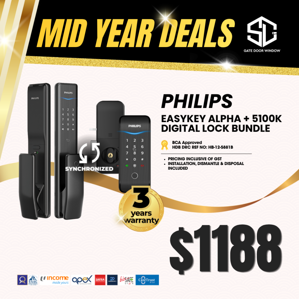 Philips digital smart lock $1188 promo 3 years warranty