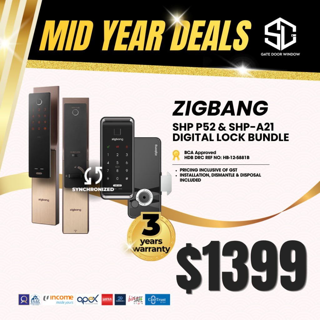Zigbang smart lock package $1399 promo 3 years warranty
