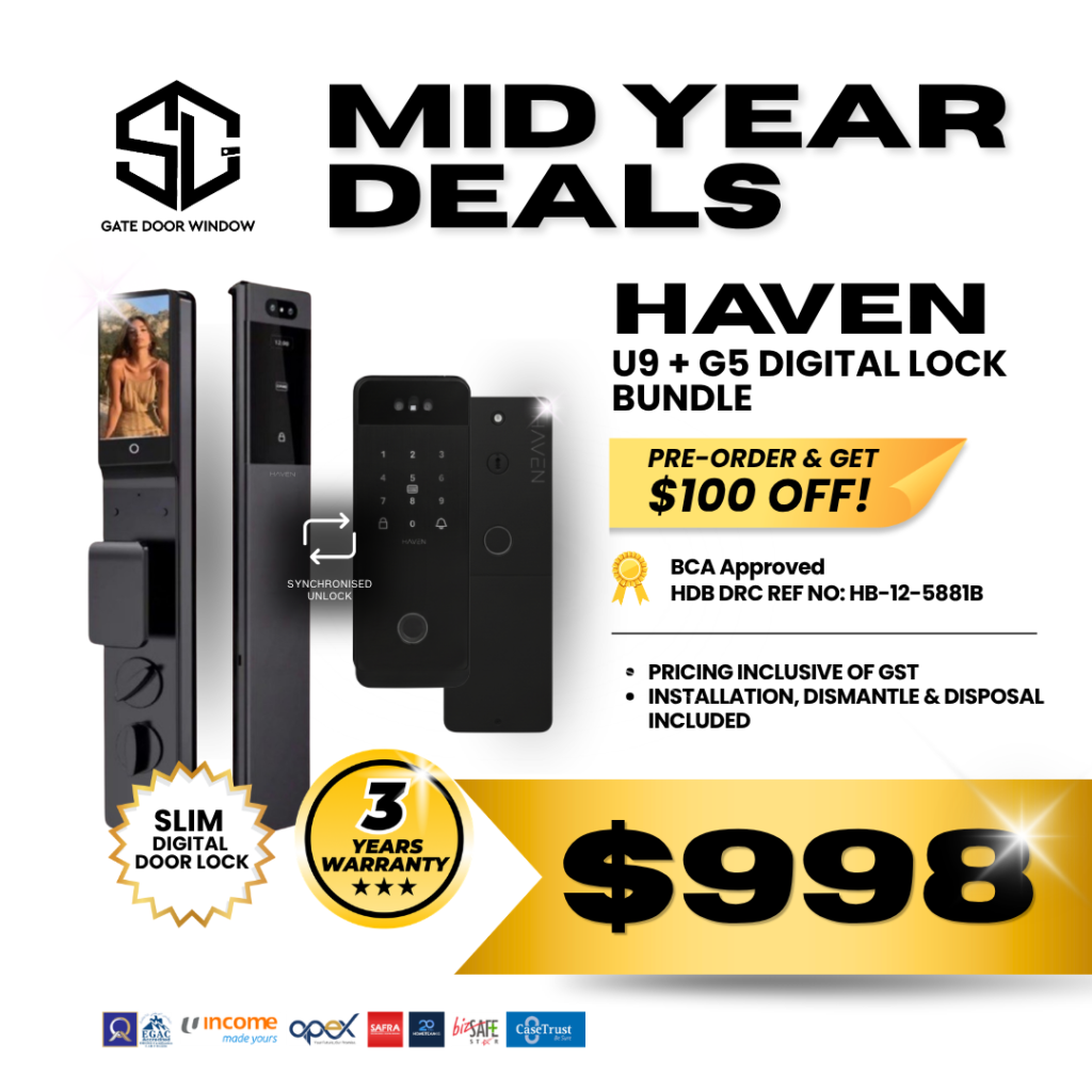 U9 + G5 Digital Lock Bundle Promotion $998 with 3-Year Warranty