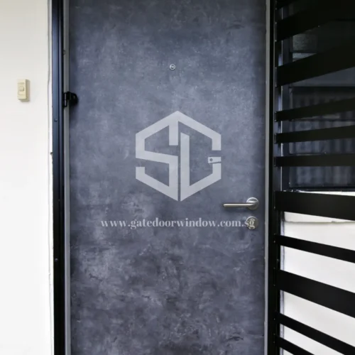 dark grey HDB Main Door