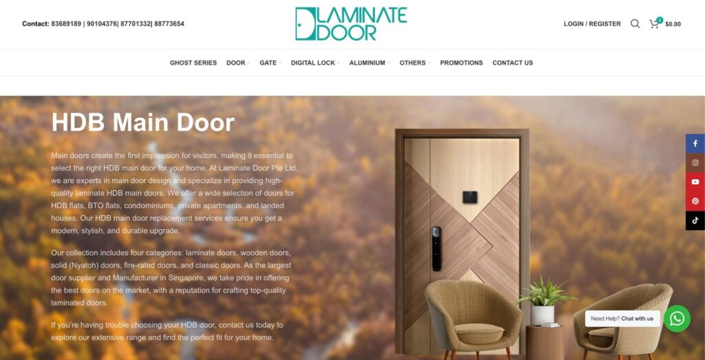 Laminate Door HDB Door Supplier