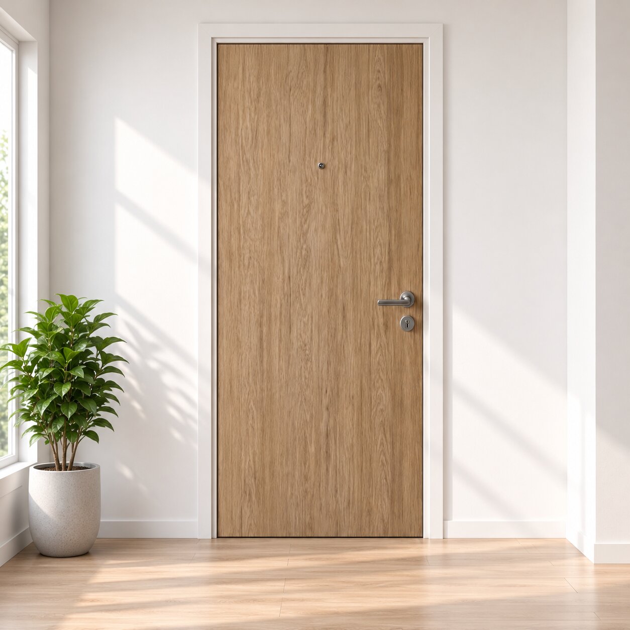 HDB fire-rated main door, laminate style-D12