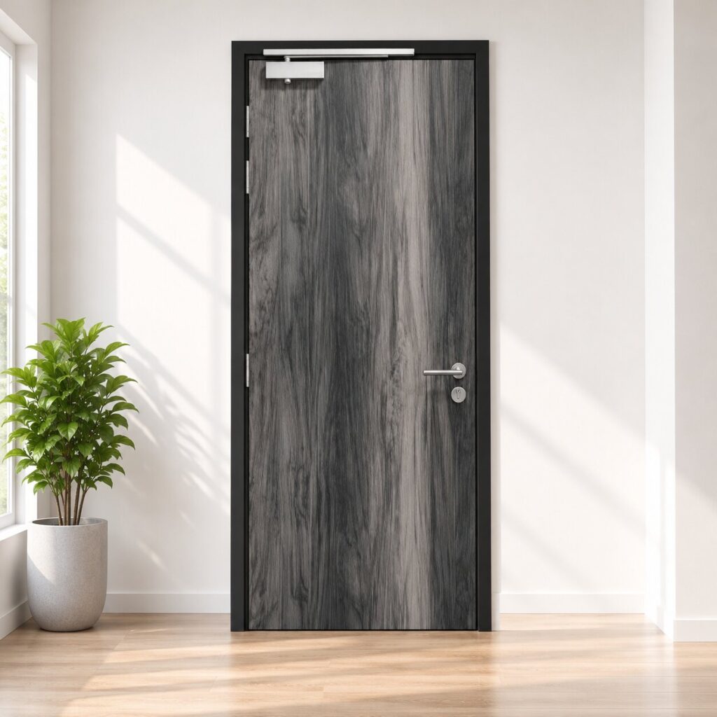 HDB fire-rated laminate main door-D13
