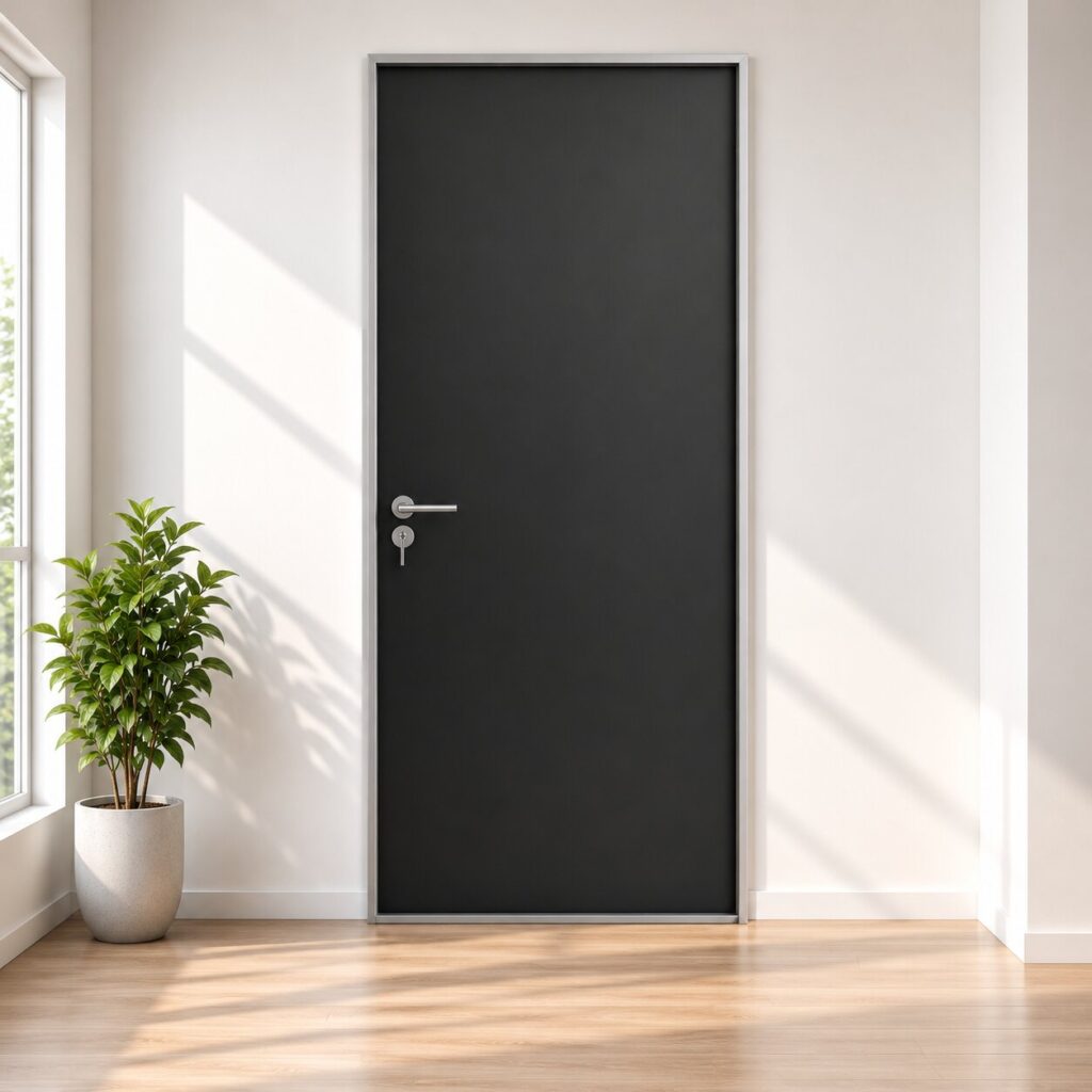 HDB fire-rated main door with laminate-D19