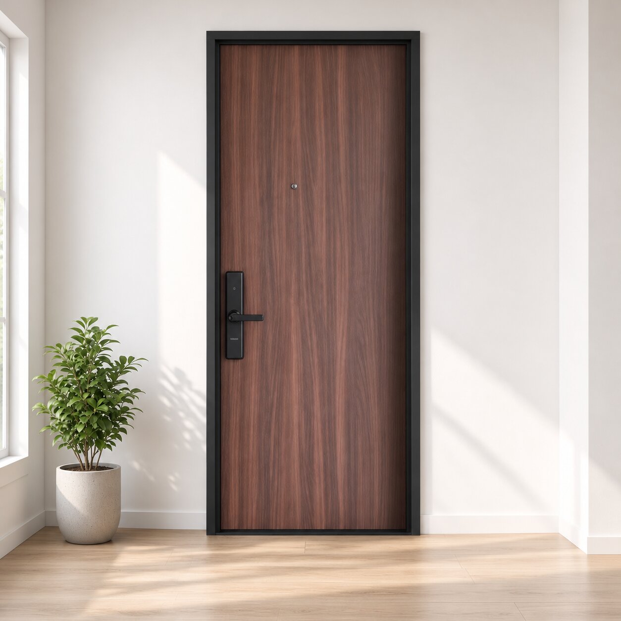 Sleek HDB laminate door with fire-rated safety-NND5
