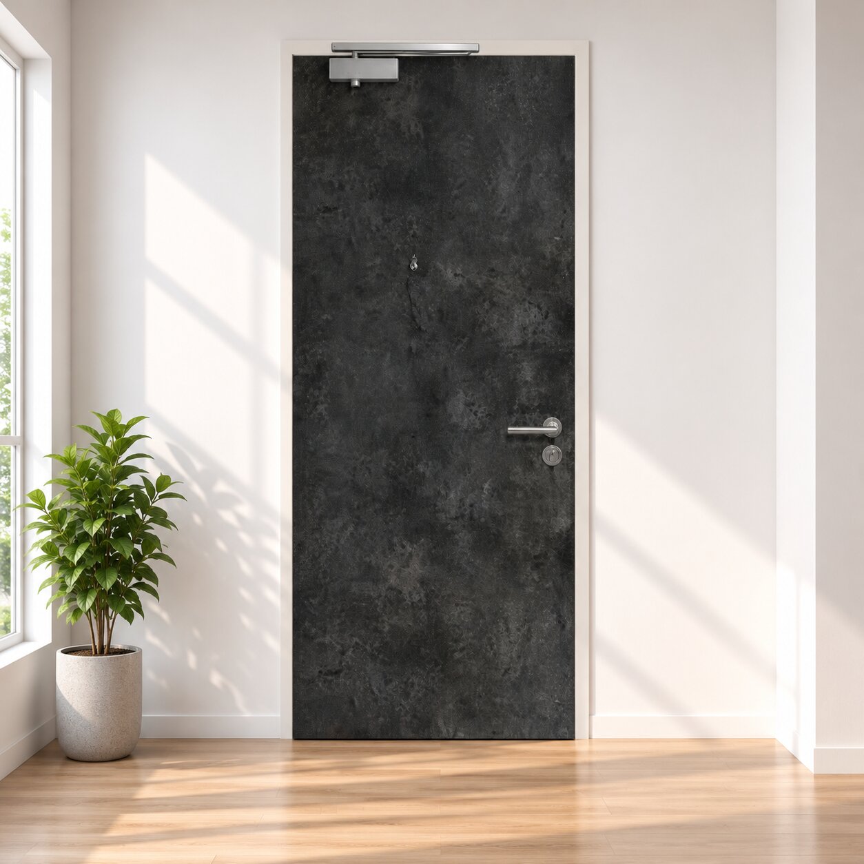 Laminate door, fire-rated for HDB main door safety-I2