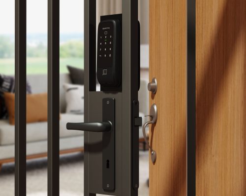 Gate Lock with Fingerprint_Front_Diagonal_Homespace