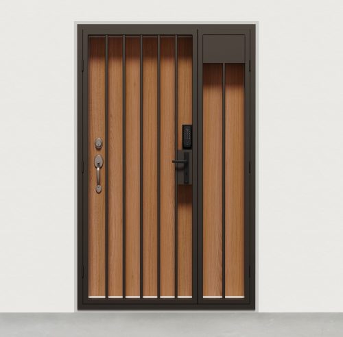 Gate Lock with Fingerprint_Front_Gate_Closed